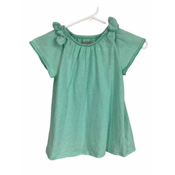 Cat & Jack Teal Green Striped Dress Small 6/6X - Picture 1 of 6
